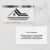 Carte De Visite Logo d'accueil | Matériaux de construction (Devant / Derrière)