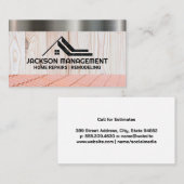 Carte De Visite Logo d'accueil | Matériaux de construction | Tuile (Devant / Derrière)