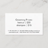 Carte De Visite Logo Dachshund | Chien Groomer (Dos)