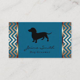 Carte De Visite Logo Dachshund   Chien Groomer