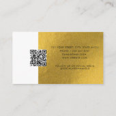 Carte De Visite Logo d'affaires Gold de luxe QR Code Loyauté (Dos)