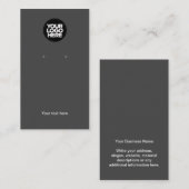 Carte De Visite Logo d'affaires gris foncé Hommes Portant une cart (Devant / Derrière)