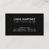 Carte De Visite Logo d'affaires rond sur Promo noir (Dos)