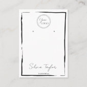 Carte De Visite logo d'affichage de bijoux à oreille minimale simp (Devant)