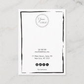 Carte De Visite logo d'affichage de bijoux à oreille minimale simp (Dos)