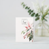 Carte De Visite Logo d'affichage de bijoux en blanc de Noël Poinse (Debout devant)