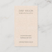 Carte De Visite Logo d'affichage en céramique blanche subtile (Dos)