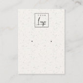 Carte De Visite Logo d'affichage en céramique blanche subtile (Devant)