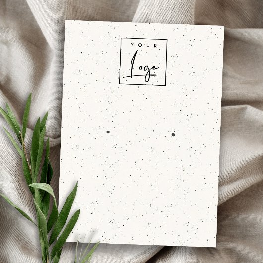 Carte De Visite Logo d'affichage en céramique blanche subtile