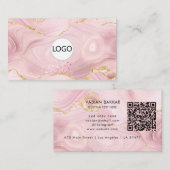 Carte De Visite Logo d'Agate de rose vierge professionnel moderne (Devant / Derrière)