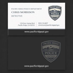 Carte De Visite Logo d'agent de police