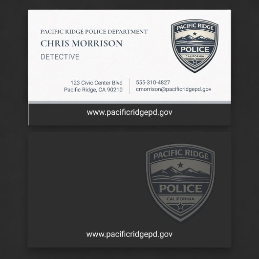 Carte De Visite Logo d'agent de police