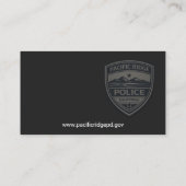 Carte De Visite Logo d'agent de police (Dos)