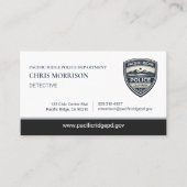 Carte De Visite Logo d'agent de police (Devant)