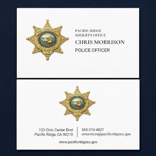 Carte De Visite Logo d'agent de police de shérif