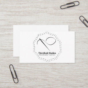 Carte De Visite Logo d'aiguille à coudre de couturière au crochet