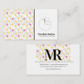 Carte De Visite Logo d'aiguilles de mode sur mesure pour broderie (Devant / Derrière)