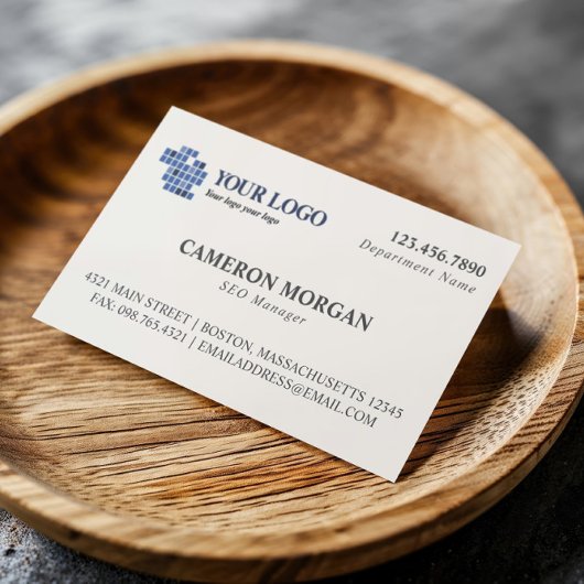 Carte De Visite Logo d'ajout de gris blanc blanc blanc