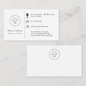 Carte De Visite Logo d'ajout minimal moderne (Devant / Derrière)