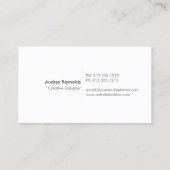 CARTE DE VISITE LOGO D'ALERTE DE FEUILLES BOHÉMIENNES SUR CUIVRE (Dos)