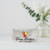 Carte De Visite Logo d'alimentation propre | Services à la maison  (Debout devant)