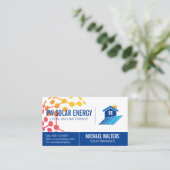 Carte De Visite Logo d'alimentation solaire | Énergie technologiqu (Debout devant)