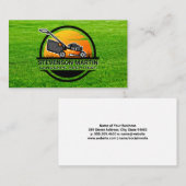 Carte De Visite Logo d'aménagement paysager des tondeuses à gazon (Devant / Derrière)