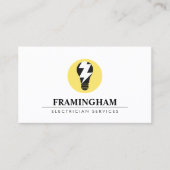 Carte De Visite Logo d'ampoule électrique (Devant)