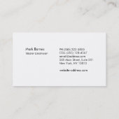 Carte De Visite Logo d'ampoule électrique 2 (Dos)