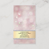 Carte De Visite Logo d'anneau de diamant or | Code QR (Dos)