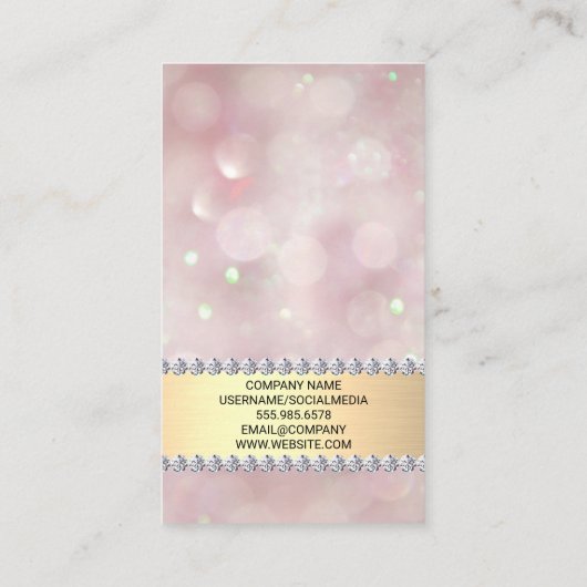 Carte De Visite Logo d'anneau de diamant or | Code QR (Dos)