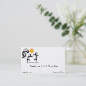 Carte de visite Logo Danseurs Kokopelli (Debout devant)