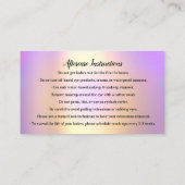 Carte De Visite Logo d'après-soins pour microlame Eyebrow (Dos)