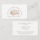 Carte De Visite Logo d'aquarelle du chef pâtissier Baker (Devant / Derrière)