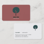 Carte De Visite Logo d'arbre (gris) (Devant / Derrière)