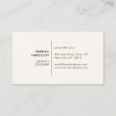 Carte De Visite Logo d'architecture moderne du milieu du siècle II (Dos)