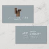 Carte De Visite Logo d'architecture moderne du milieu du siècle su (Devant / Derrière)