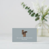 Carte De Visite Logo d'architecture moderne du milieu du siècle su (Debout devant)