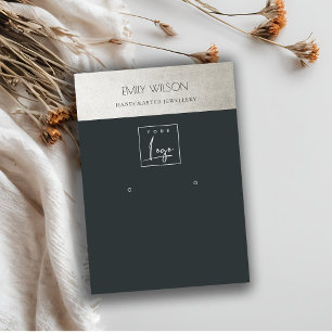 CARTE DE VISITE LOGO D'ARGENT NOIR MÉTALLIQUE ÉLÉGANT ÉCRAN
