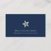 Carte De Visite Logo d'argent professionnel moderne (Devant)