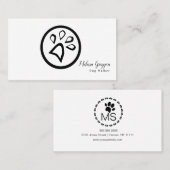 Carte De Visite Logo de balai à balai pour animaux de compagnie gé (Devant / Derrière)