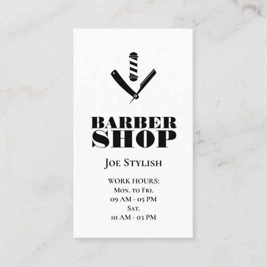 Carte De Visite Logo de bardeaux noir et blanc (Devant)