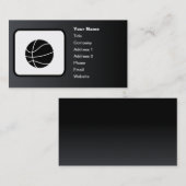 Carte De Visite Logo de basket-ball personnalisable Noir (Devant / Derrière)