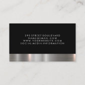 Carte De Visite Logo de beauté du salon de coiffure (Dos)