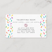 Carte De Visite Logo de beignet rose (Dos)
