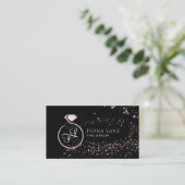 Carte De Visite Logo de bijoux abstrait avec éclaboussure de peint (Debout devant)