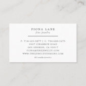 Carte De Visite Logo de bijoux abstrait avec éclaboussure de peint (Dos)