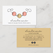 Carte De Visite Logo de bijoux artisanal | Bijouterie (Devant / Derrière)