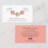 Carte De Visite Logo de bijoux artisanal | Design de bijoux (Devant / Derrière)