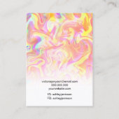 Carte De Visite Logo de bijoux en marbre arc-en-ciel clair (Dos)